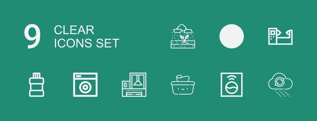 Editable 9 clear icons for web and mobile