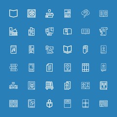 Editable 36 textbook icons for web and mobile