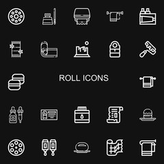 Editable 22 roll icons for web and mobile