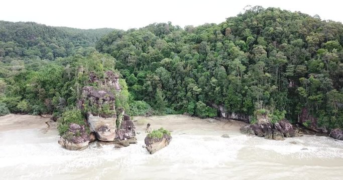 Kuching, Sarawak / Malaysia - January 12, 2020: The Bako National Park of Sarawak, Borneo Island, Malaysia
