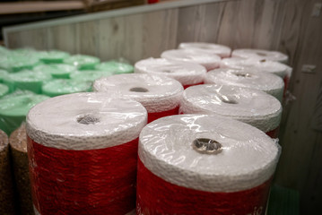 Rolls of foam underlayment for the Laminate Flooring in a shop