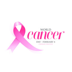 World Cancer Day, Pink Ribbon illustration