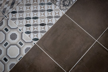 Ceramic tiles flooring - texture of natural ceramic floor - 318880657