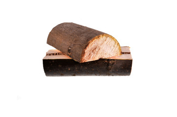 firewood isolated on white background