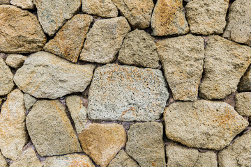 Detail of the old stone wall