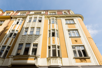 facade of an old building of prague