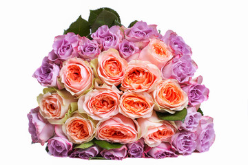 bouquet of hybrid tea roses and floribunda