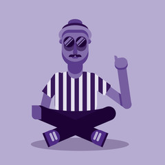 illustration of man with clapper board