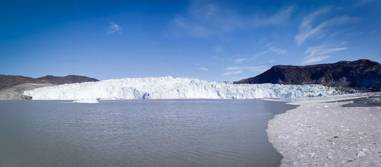 Greenland Ilulissat glaciers at ocean