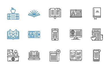 publication icons set