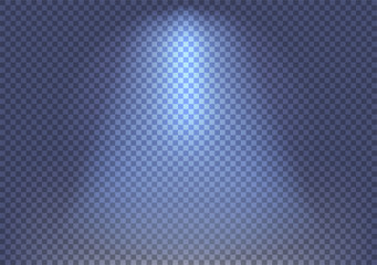 Spotlight beam effect on transparent background