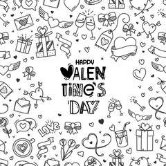 Valentines Day greeting card with inscription