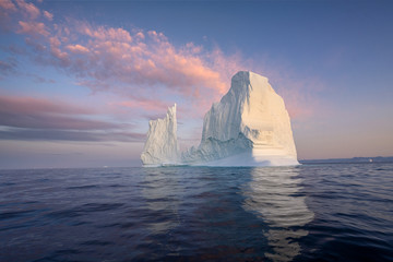 Greenland Ilulissat glaciers at ocean