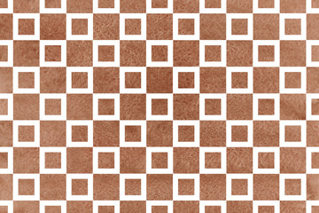 Watercolor square pattern.