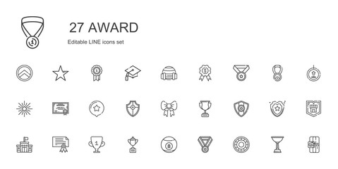 award icons set