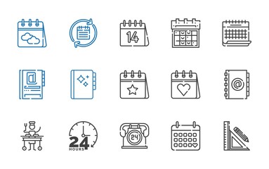 calendar icons set