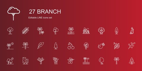 branch icons set