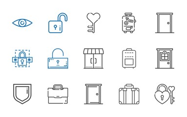 lock icons set