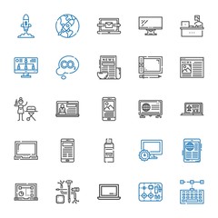 laptop icons set