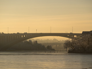 bridge at sunset