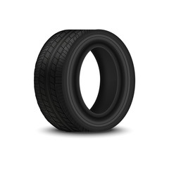 Realistic 3d Detailed Car Rubber Tyre. Vector
