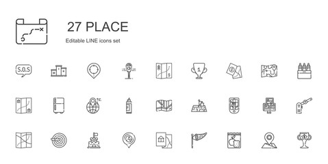 place icons set