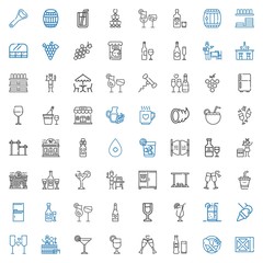 wine icons set