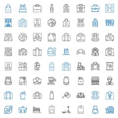 luggage icons set