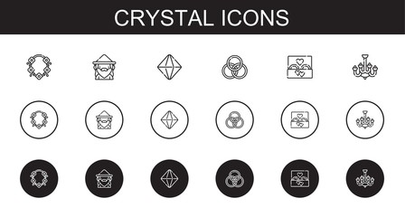 crystal icons set