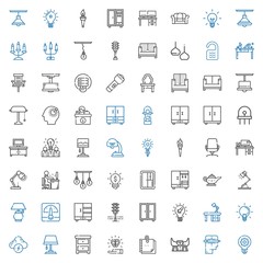 lamp icons set