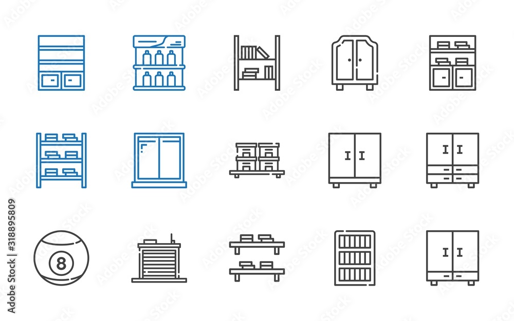 Canvas Prints shelf icons set