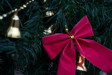 Christmas decoration, bells and bow