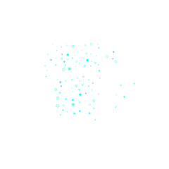 Blue, cyan, turquoise glitter stars confetti