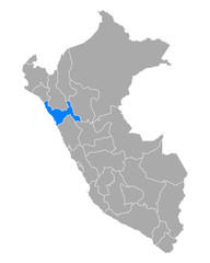 Karte von La Libertad in Peru