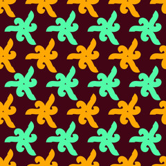 Bright seamless pattern with geometric ornament. Abstract stylish illustration.