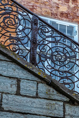 Old, beautiful cast-iron railing. Hand forging Adding Grain.