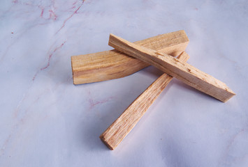 incense from the holy tree - palo santo, on marble	