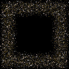 Gold Glitter Stars. Luxury Shiny Confetti.