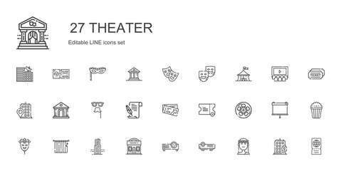 theater icons set
