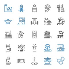 oil icons set