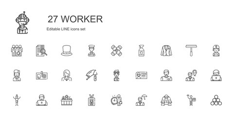 worker icons set