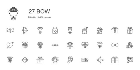 bow icons set