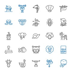 wildlife icons set