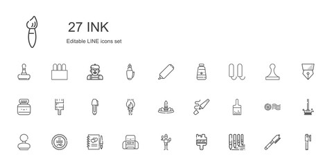 ink icons set