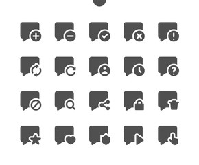 Messages v3 UI Pixel Perfect Well-crafted Vector Solid Icons 48x48 Ready for 24x24 Grid for Web Graphics and Apps. Simple Minimal Pictogram
