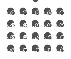 Messages v4 UI Pixel Perfect Well-crafted Vector Solid Icons 48x48 Ready for 24x24 Grid for Web Graphics and Apps. Simple Minimal Pictogram