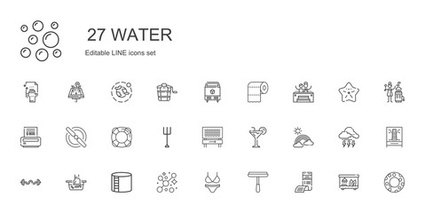 water icons set