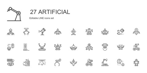 artificial icons set