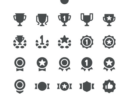 Awards v1 UI Pixel Perfect Well-crafted Vector Solid Icons 48x48 Ready for 24x24 Grid for Web Graphics and Apps. Simple Minimal Pictogram