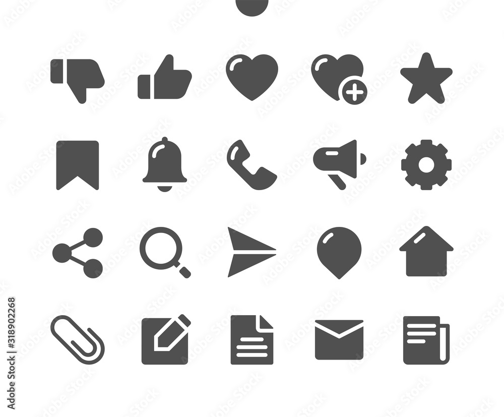 Poster social icons v2 ui pixel perfect well-crafted vector solid icons 48x48 ready for 24x24 grid for web 